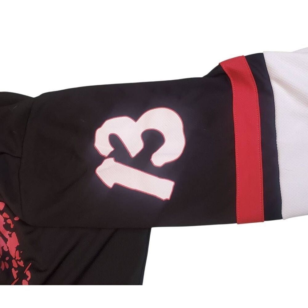 Friday The 13th Jason Voorhees Embroidered Hockey Jersey Front and Back Graphic - Picture 5 of 11
